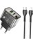 20W 1x Usb,1x Type-C Şarj Başlığı, 1mt iPhone Lightning Kablolu Süper Hızlı Şarj Adaptör Seti 1