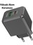 Hc Series Pd 20W 1x Qc3.0 Usb, 1xtype-C Girişli Süper Hızlı Şarj Adaptörü Başlığı, Isınmaz, Akım Korumalı, Akıllı Şarj Adaptörü 3