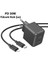 Hc Seri 30W 1x Type-C Şarj Başlığı ve 1mt iPhone Lightning Kablolu Süper Hızlı Şarj Adaptör Seti, Isı ve Akım Korumalı Akıllı Şarj Başlığı 2