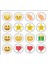 Mıknatıslı Manyetik Emoji Sticker Etiketler Gülenyüz yıldız Alkış Kalp 1