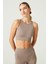 x Melodi Bronz Halter Yaka Seamless Spor Sütyeni High Neck 4