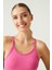 x Melodi Pembe Fitilli Seamless Spor Sütyeni Ribbed Bra Tank 1