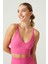 Los Ojos x Melodi Pembe Fitilli Seamless Spor Sütyeni Ribbed Bra Tank2 1