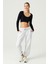 Los Ojos x Melodi Siyah Pamuklu Fitilli Crop Spor Bluz Long Sleeve 2