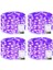 4 Paket 50 LED Mor Peri Işıkları Pille Çalışan, 16.1ft Gümüş Tel Mini Peri Işıkları Su Geçirmez, Yatak Odası Kapalı Veranda Partisi Hediyeleri Için Dize Peri Işıkları Noe (Yurt Dışından) 1