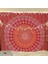 Hippi Bohem Psychedelic Altın Mavi Tavuskuşu Mandala Duvar Asılı Yatak Goblen (Altın Kırmızı, Boyut: 51,2" x 59,1") (Yurt Dışından) 1