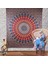 Hippi Bohem Psychedelic Altın Mavi Tavuskuşu Mandala Duvar Asılı Yatak Goblen (Altın Mavi, Boyut: 70,9" x 90,6") (Yurt Dışından) 2