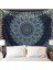 Siyah Mavi Mandala Goblen Duvar Asılı Vintage Halılar Estetik Hippi Duvar Dekoru Bohem Duvar Sanatı Boho Ev Dekorasyonu Yatak Odası, Oturma Odası, Yurt - 59"x 79" (Yurt Dışından) 1