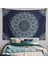 Siyah Mavi Mandala Goblen Duvar Asılı Vintage Halılar Estetik Hippi Duvar Dekoru Bohem Duvar Sanatı Boho Ev Dekorasyonu Yatak Odası, Oturma Odası, Yurt - 59"x 79" (Yurt Dışından) 2