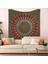 Hippi Bohem Psychedelic Altın Mavi Tavuskuşu Mandala Duvar Asılı Yatak Goblen (Altın Yeşil, Boyut: 51,2" x 59,1") (Yurt Dışından) 3