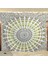 Hippi Bohem Psychedelic Altın Mavi Tavuskuşu Mandala Duvar Asılı Yatak Goblen (Sarı Yeşil, Boyut: 70,9" x 90,6") (Yurt Dışından) 2