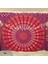 Hippi Bohem Psychedelic Altın Mavi Tavuskuşu Mandala Duvar Asılı Yatak Goblen (Mavi Kırmızı, Boyut: 70,9" x 90,6") (Yurt Dışından) 1