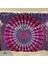 Hippi Bohem Psychedelic Altın Mavi Tavuskuşu Mandala Duvar Asılı Yatak Goblen (Mor Pembe, Boyut: 59,1" x 78,7") (Yurt Dışından) 1