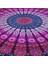 Hippi Bohem Psychedelic Altın Mavi Tavuskuşu Mandala Duvar Asılı Yatak Goblen (Mor Pembe, Boyut: 59,1" x 78,7") (Yurt Dışından) 4