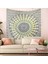 Hippi Bohem Psychedelic Altın Mavi Tavuskuşu Mandala Duvar Asılı Yatak Goblen (Sarı Yeşil, Boyut: 59,1" x 78,7") (Yurt Dışından) 4