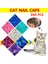 Sky Blue S Sıcak Satış 60 Adet Yumuşak Pet Kedi Tırnak Ücretsiz Tutkal ve Aplikatör ile Pençe Kontrol Paws Caps Boyutu Xs S M L (Yurt Dışından) 2