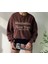 Kadın Kahverengi Manhattan Baskılı Sweatshirt 1