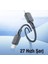 Hc Series 1mt 27W Type-C To iPhone Lightning Silikon Süper Hızlı Şarj ve Data Kablosu, Akım ve Isı Korumalı Kopmaz Kablo 2