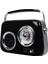 FB-R302-BK Siyah Retro Radyo ve Bluetooth Hoparlör 2