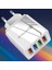 A6 Çoklu Şarj Adaptörü 4 Port + J21 Lightning Ios Magnetic Akan LED Işıklı Şarj Kablosu -1mt 2