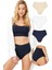 Yüksek Bel Basic Lazer Kesim Bikini Külot 3'lü Paket - 3 1