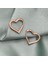 Kalp Çemberi Rose Gold Kaplama Kadın Gümüş Küpe 2