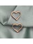 Kalp Çemberi Rose Gold Kaplama Kadın Gümüş Küpe 3