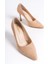 Hakiki Deri MB970-BJ Kadın İnce 9 cm Topuklu Bej Süet Stiletto & Topuklu Ayakkabı 4