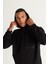 ALTINYILDIZ CLASSICS Erkek Siyah Standart Fit Normal Kesim Kapüşonlu Pamuklu Sweatshirt 3