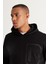 ALTINYILDIZ CLASSICS Erkek Siyah Standart Fit Normal Kesim Kapüşonlu Pamuklu Sweatshirt 5