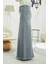 2252-DENIM Eteği Püsküllü Etek Gri 3