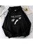 The Smiths Baskılı Siyah Oversize Kapüşonlu Sweatshirt 2