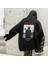 2Pac Shakur Baskılı Siyah Oversize Kapüşonlu Sweatshirt 1