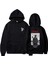 2Pac Shakur Baskılı Siyah Oversize Kapüşonlu Sweatshirt 2