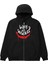 Why So Serious Baskılı Oversize Fermuarlı Siyah Kapüşonlu Hırka 2