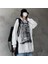Touz Vintage Harajuku Graffiti Desenli Oversize Ecru Kazak 1