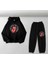 Rolling Stones Baskılı Siyah Sweatshirt-Eşofman Altı İkili Takım 1