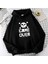 Game Over Baskılı Siyah Oversize Kapüşonlu Sweatshirt 2