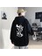 Black Dragon Sırt Baskılı Siyah Oversize Kapüşonlu Sweatshirt 1
