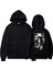 Naruto Itachi Collage Sırt Baskılı Siyah Oversize Kapüşonlu Sweatshirt 2