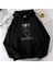 Death Note Ryuk Baskılı Siyah Oversize Kapüşonlu Sweatshirt 2