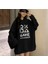 Game Changer Baskılı Siyah Oversize Kapüşonlu Sweatshirt 1