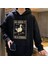 Duck Anatomy Baskılı Siyah Oversize Kapüşonlu Sweatshirt 1