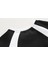 F422 Center Baskılı Line Detail Oversize Bisiklet Yaka Siyah Sweatshirt 3
