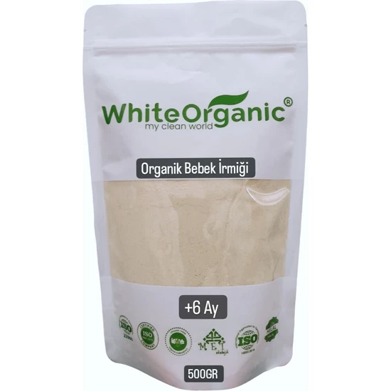 White Organic Organik Bebek İrmiği 500 gr +6 Ay Taş Değirmen