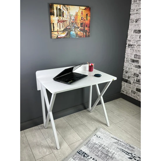 Hey Modüler Mobilya Hayal Çalışma Masası Bilgisayar Ofis Masası Metal Siyah Ayaklı 90  cm