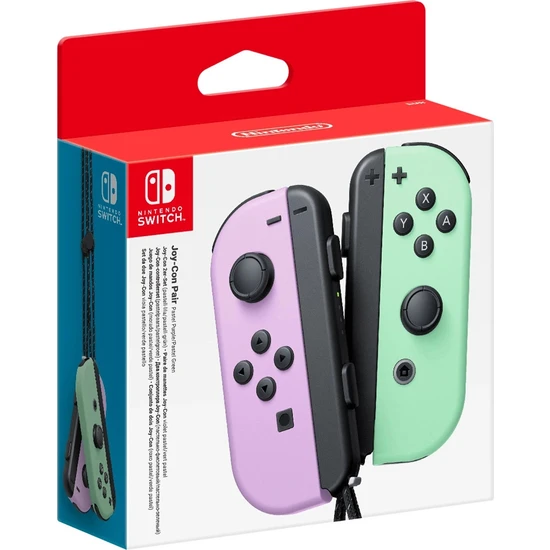 Nintendo Switch Joy Con Pastel Purple Green Mor Yeşil Pastel