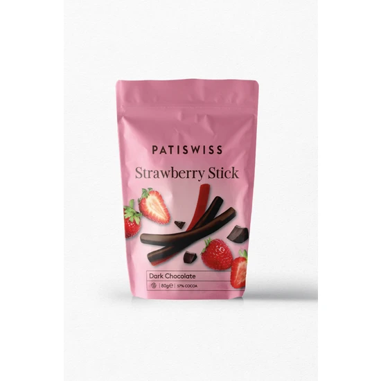 Patiswiss Bitter Çikolatalı Çilek Çubukları