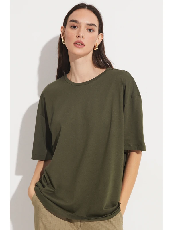 June Oversize %100 Pamuk T-Shirt
