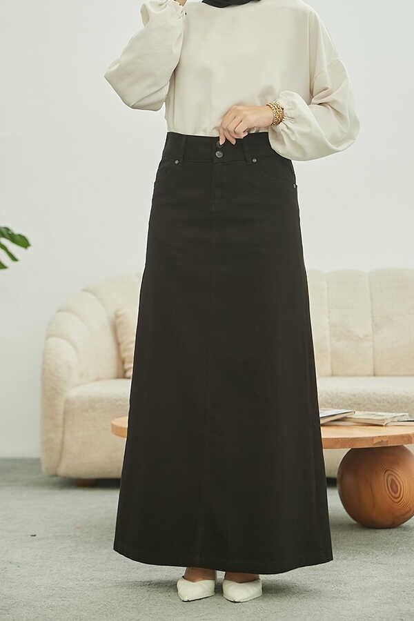 Neways 2254- Klasik Gabardin Etek Siyah